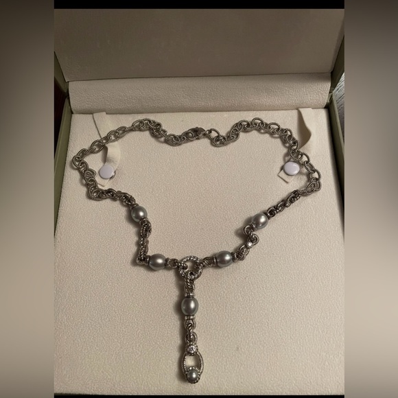 Judith Ripka Sterling Silver Necklace with Enhancer